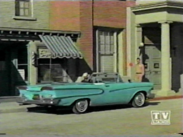 The Andy Griffith Show Barney drives a 1958 Edsel convertible back for a 